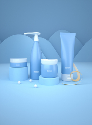 礼盒模型海报设计 洗护用品的视觉盛宴